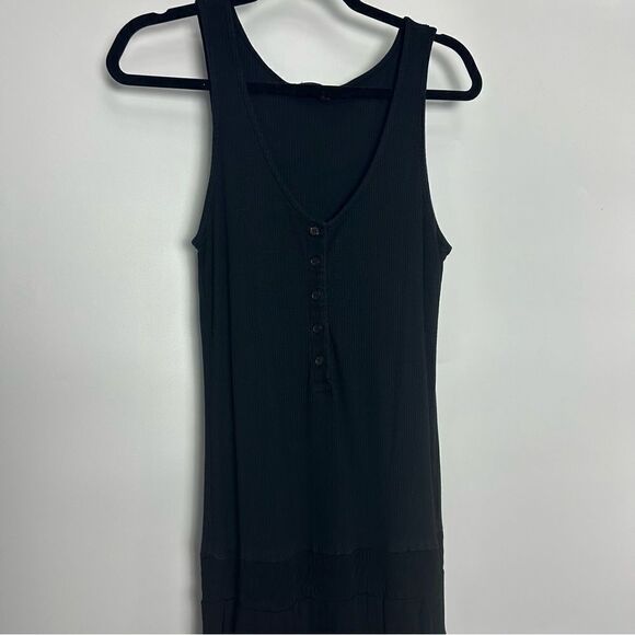 MONROW Women’s Black Button Tank Jumpsuit sz S - Picture 4 of 9